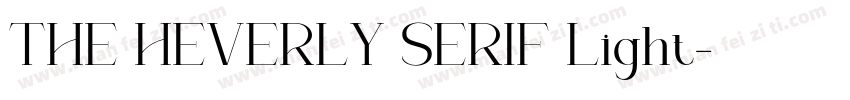 THE HEVERLY SERIF Light字体转换